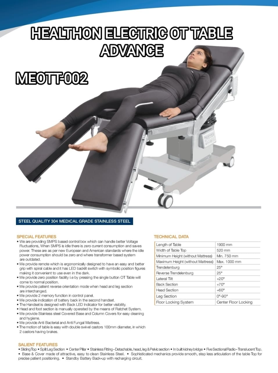 HEALTHON ELECTRIC OT TABLE ADVANCE